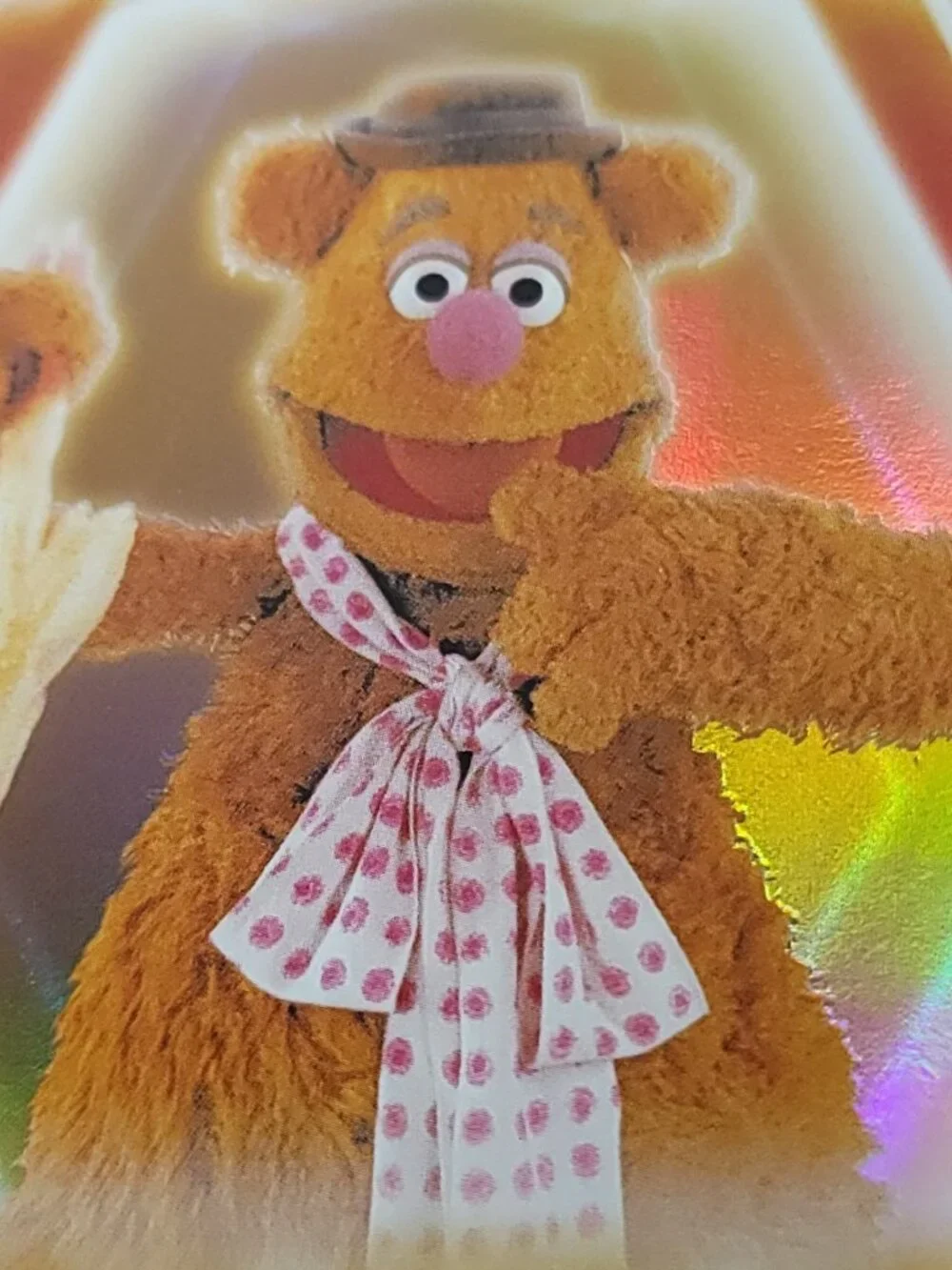 Fozzie Bear Topps 2026 Disney Neon Gold Holo Parallel Limited 15/50 - Picture 3 of 4